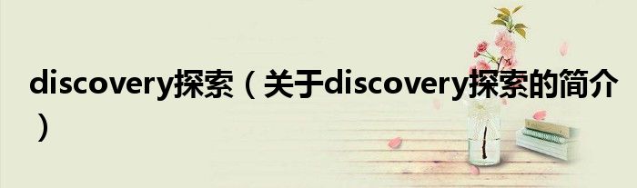 discovery探索（關(guān)于discovery探索的簡介）