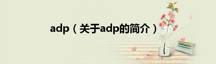 adp（關(guān)于adp的簡(jiǎn)介）