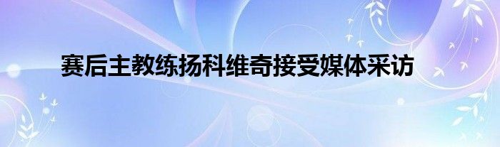 賽后主教練揚科維奇接受媒體采訪