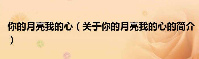 你的月亮我的心（關(guān)于你的月亮我的心的簡(jiǎn)介）