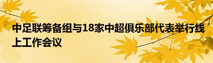 中足聯(lián)籌備組與18家中超俱樂部代表舉行線上工作會議