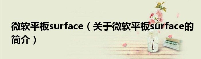 微軟平板surface（關(guān)于微軟平板surface的簡(jiǎn)介）