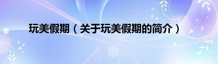 玩美假期（關(guān)于玩美假期的簡(jiǎn)介）