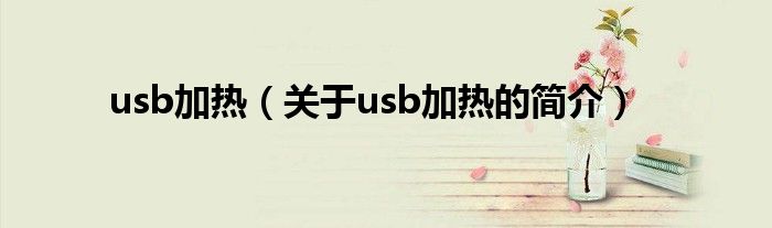 usb加熱（關(guān)于usb加熱的簡(jiǎn)介）