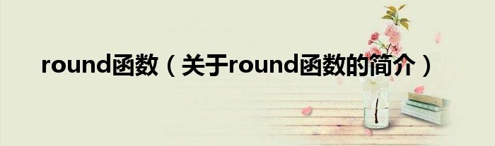 round函數(shù)（關于round函數(shù)的簡介）