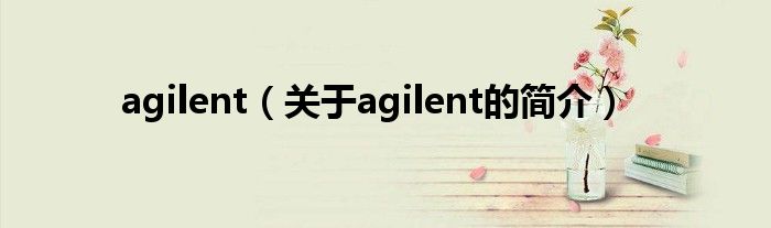 agilent（關(guān)于agilent的簡(jiǎn)介）