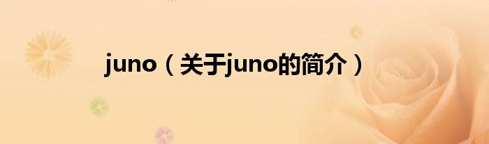 juno（關于juno的簡介）