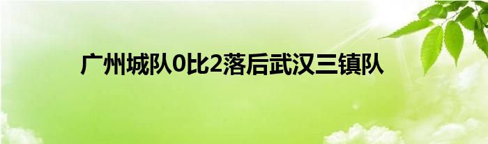 廣州城隊0比2落后武漢三鎮(zhèn)隊