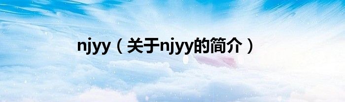 njyy（關于njyy的簡介）