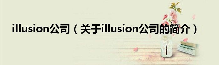 illusion公司（關(guān)于illusion公司的簡介）