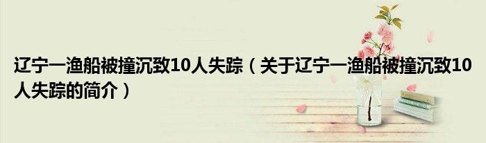 遼寧一漁船被撞沉致10人失蹤（關于遼寧一漁船被撞沉致10人失蹤的簡介）