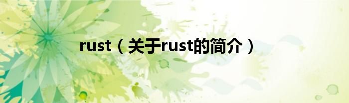 rust（關于rust的簡介）