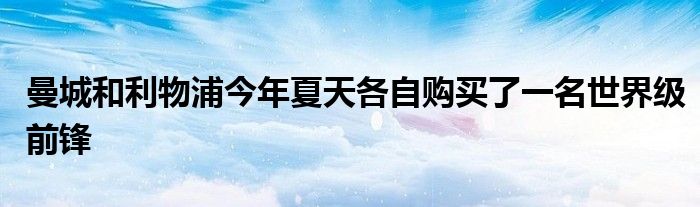 曼城和利物浦今年夏天各自購(gòu)買(mǎi)了一名世界級(jí)前鋒