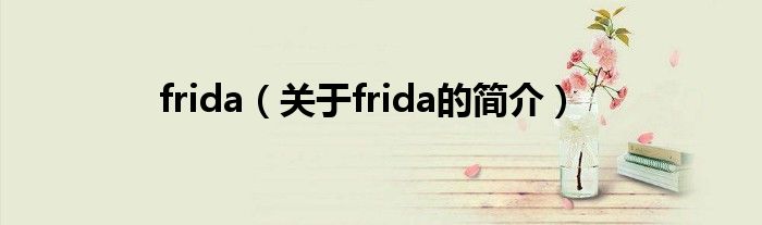 frida（關于frida的簡介）