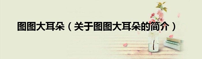 圖圖大耳朵（關(guān)于圖圖大耳朵的簡(jiǎn)介）