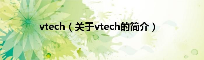 vtech（關于vtech的簡介）