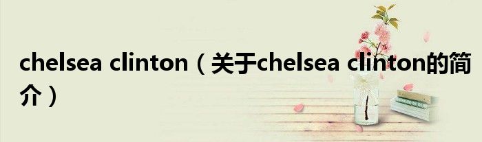 chelsea clinton（關(guān)于chelsea clinton的簡(jiǎn)介）