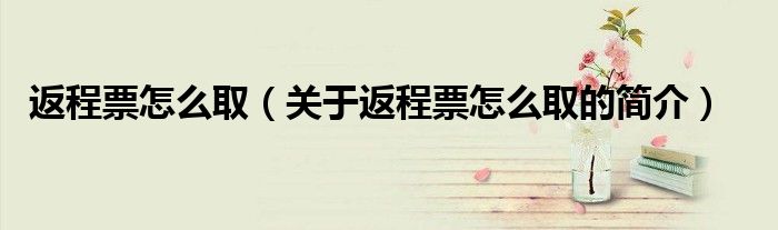 返程票怎么?。P(guān)于返程票怎么取的簡(jiǎn)介）