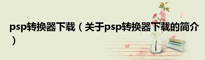 psp轉(zhuǎn)換器下載（關(guān)于psp轉(zhuǎn)換器下載的簡介）