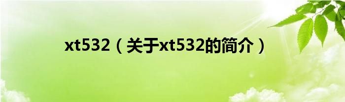 xt532（關(guān)于xt532的簡(jiǎn)介）