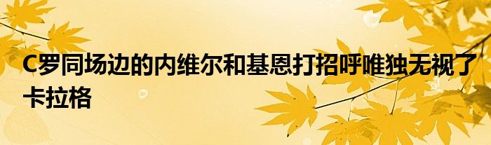 C羅同場邊的內(nèi)維爾和基恩打招呼唯獨無視了卡拉格