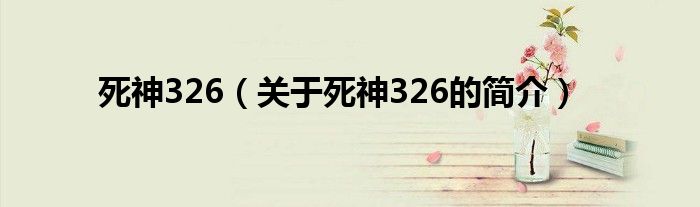 死神326（關于死神326的簡介）