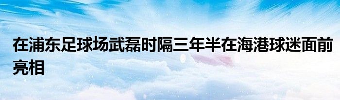 在浦東足球場(chǎng)武磊時(shí)隔三年半在海港球迷面前亮相