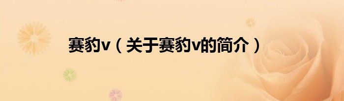 賽豹v（關(guān)于賽豹v的簡(jiǎn)介）