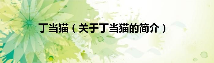 丁當(dāng)貓（關(guān)于丁當(dāng)貓的簡(jiǎn)介）