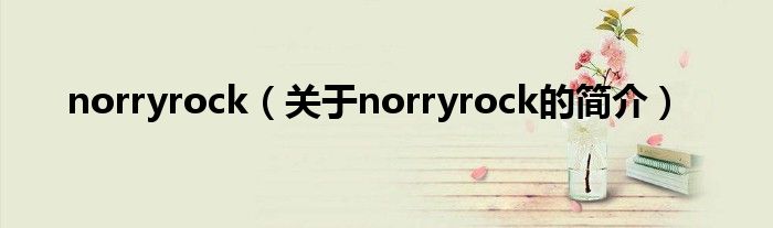 norryrock（關于norryrock的簡介）