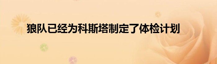 狼隊已經為科斯塔制定了體檢計劃