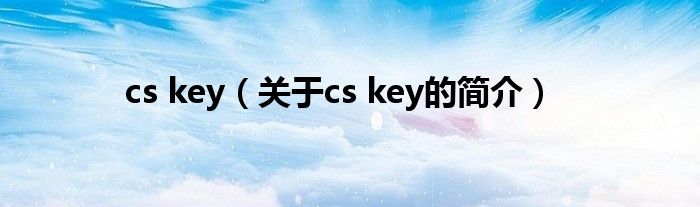 cs key（關(guān)于cs key的簡(jiǎn)介）