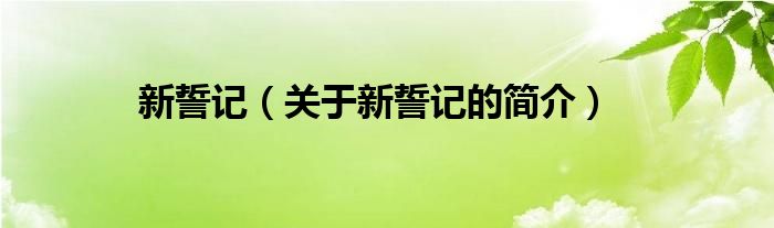 新誓記（關(guān)于新誓記的簡(jiǎn)介）