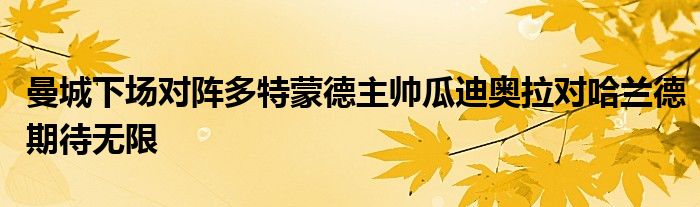 曼城下場(chǎng)對(duì)陣多特蒙德主帥瓜迪奧拉對(duì)哈蘭德期待無限