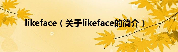 likeface（關(guān)于likeface的簡介）