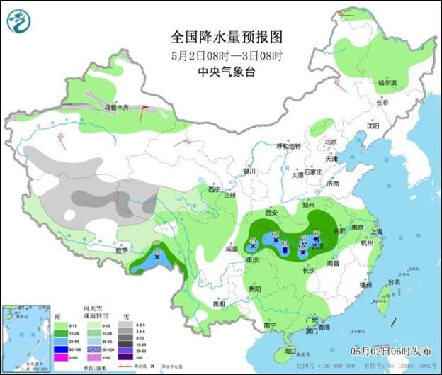 五一假期第四天強(qiáng)降雨來(lái)襲，多地出現(xiàn)大暴雨