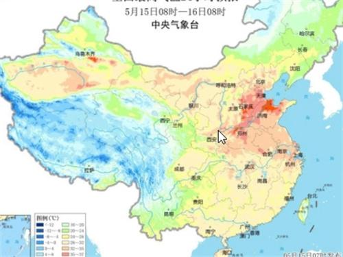 我國迎來首輪高溫天氣，北方超過35℃，江南等地降雨再度加強